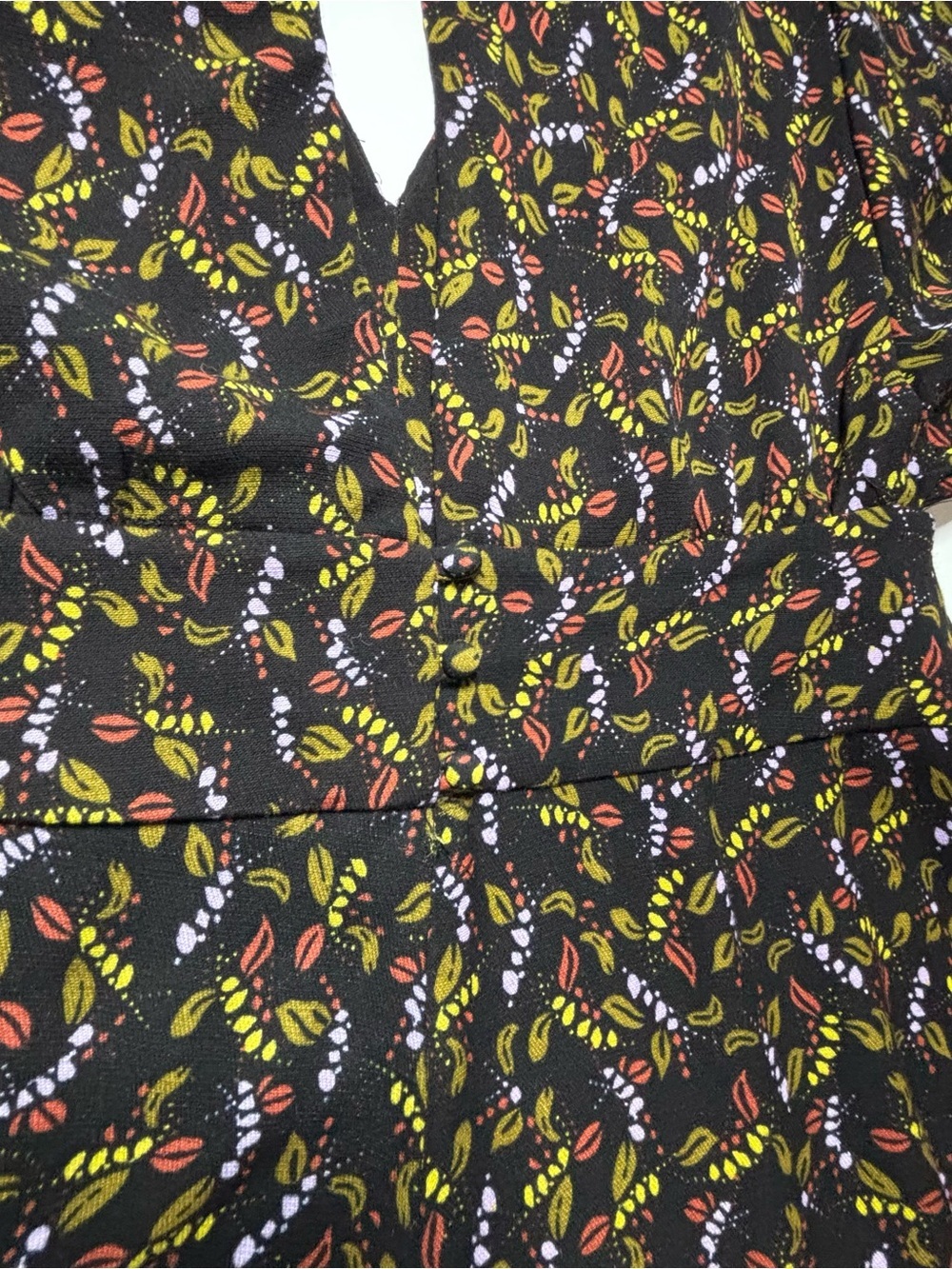 Free People Meet Virginia Floral Romper Black Boho Flutter Sleeve Size 4 NWOT - Picture 10 of 15